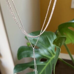 Elegant Dainty Silver Stack Necklace
